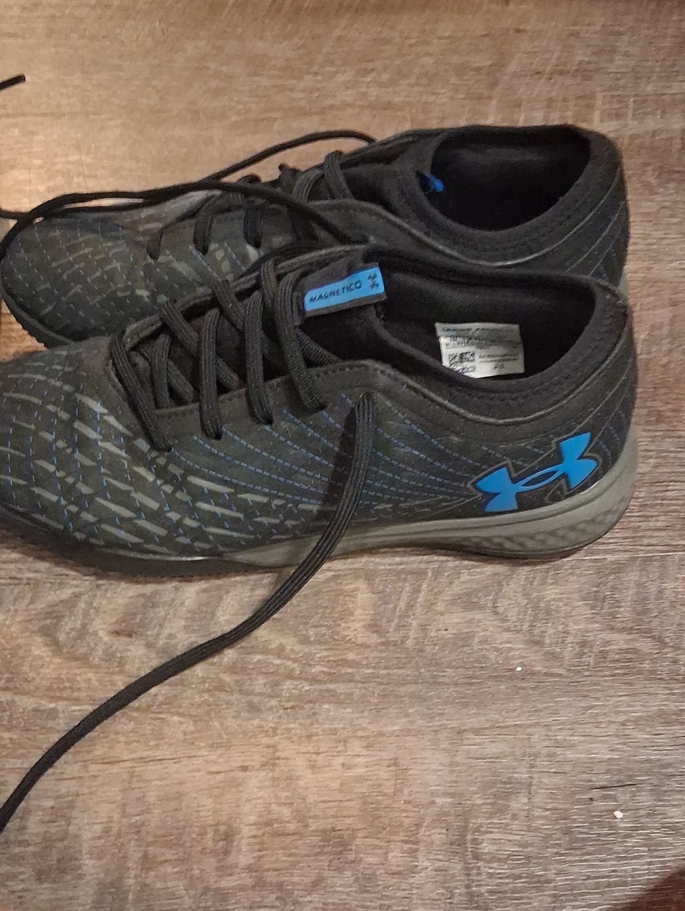 Black Under Armor, Indoor Soccer Shoes, Size Mens 7.5/W9.